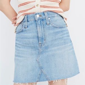 Madewell Rigid Denim A-Line Mini Skirt in Lovell Wash